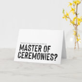 Zwart en wit zijn onze ceremoniemeester kaart (Gele Bloem)