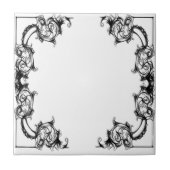  ZWART- EN WITTE DAMASK TEGELTJE (Voorkant)