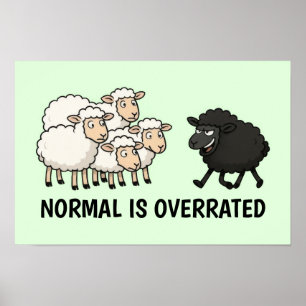 Zwart en Witte Schapen Poster
