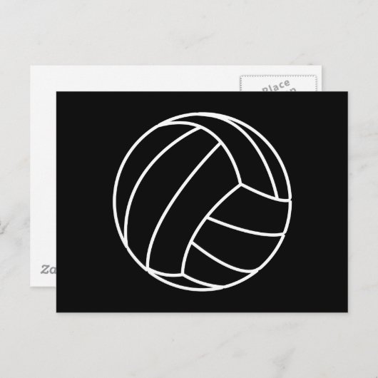 ZWART EN WITTE VOLLEYBALL zomersport Briefkaart (Voorkant / Achterkant)