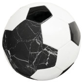 Zwart en zilver adermarmer voetbal (Drie kwart)