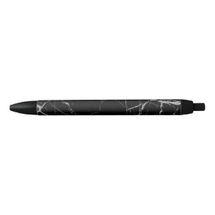 Zwart en zilver adermarmer zwarte inkt pen