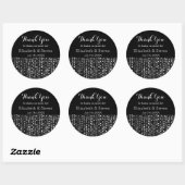Zwart en Zilver Bruiloft Favor Sparkle Stickers (Vel)