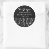 Zwart en Zilver Bruiloft Favor Sparkle Stickers (Tas)