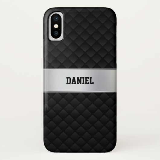 Zwart en zilver Case-Mate iPhone case (Achterkant)