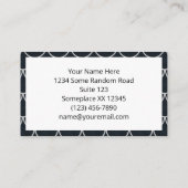 Zwart en zilver geschulpte schaal patroon visitekaartje (Achterkant)