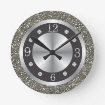 Zwart en zilver glitter  