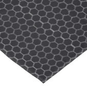 Zwart en zilver Honeycomb Elegant Geometric Patter Tafelkleed (Gekanteld)