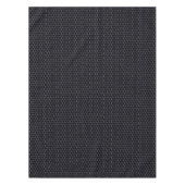 Zwart en zilver Honeycomb Elegant Geometric Patter Tafelkleed (Voorkant)