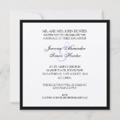 Zwart en zilver klassieke bruiloft kaart (Voorkant)