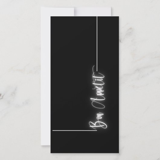 Zwart en zilver Modern | Menu-Kaart (Achterkant)