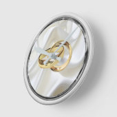 Zwart en zilver op ivoor-zijderoute weduwenkast ronde klok (Hoek)