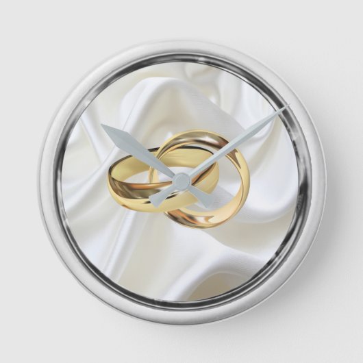 Zwart en zilver op ivoor-zijderoute weduwenkast ronde klok (Voorkant)