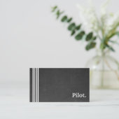 Zwart en zilver Pilot Professional-Visitekaartje Visitekaartje (Staand voorkant)