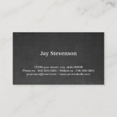 Zwart en zilver Pilot Professional-Visitekaartje Visitekaartje (Achterkant)