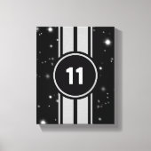 Zwart en Zilver Racing Stripes Starlight Canvas Afdruk (Voorkant)