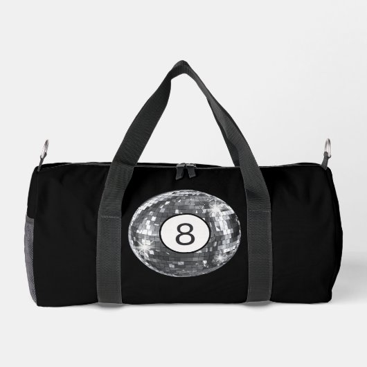Zwart en Zilveren Disco 8 Bal Stijlvolle Vrouwen Plunjezak (Achterkant)