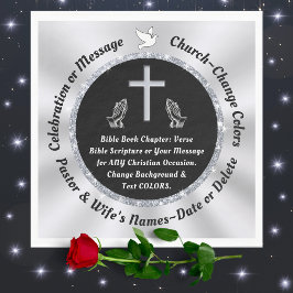 Zwart en Zilveren Kerk of Christelijke Servetten