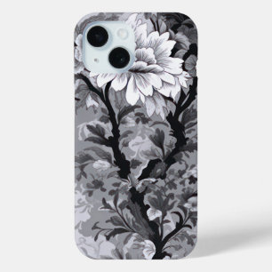 Zwart en zilvergrijs Toile de Fleur