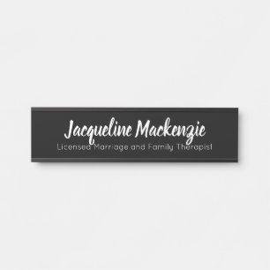 Zwart Erkend Huwelijk en Familie Therapeut LMFT Deurbordje