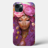 Zwart Fairy Queen Roze Paarse Fantasy Art Case-Mate iPhone Case (Achterkant)