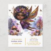 Zwart Fairy Verjaardag Fairycore Paarse Goud (Voorkant)