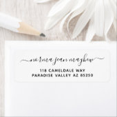 Zwart Fancy retouradres voor handschrift Etiket (Insitu)