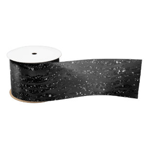 Zwart Faux Glitter Zebra Strepen Lint