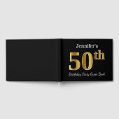 Zwart, Faux Gold 50e verjaardagsfeest + aangepaste Gastenboek (Volledig)