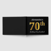 Zwart, Faux Gold 70ste verjaardagsfeestje + aangep Gastenboek (Volledig)