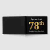 Zwart, Faux Gold 78ste verjaardagsfeestje + aangep Gastenboek (Volledig)