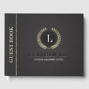 Zwart  faux lente glitter accenten gastenboek
