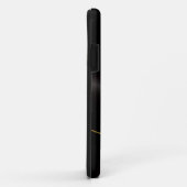 Zwart faux roestvrij staal goud accent Case-Mate iPhone case (Achterkant/rechts)