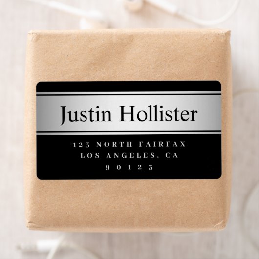 Zwart & Faux zilveren look Verzending of Product Etiket (Insitu)