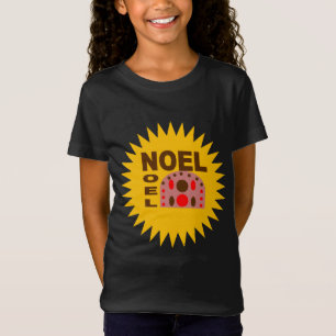 Zwart fijn tricot T-shirt met NOEL TAART Design