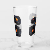 Zwart fluweel bloemen glas (Rechts)