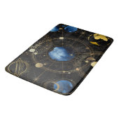 Zwart Fluweel Goud Hemelse Astrologie Badmat (Gekanteld)