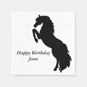 zwart fokpaard servet