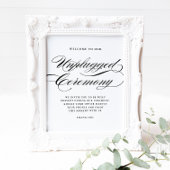 Zwart Formele Calligrafie Unplugged Ceremonie Poster
