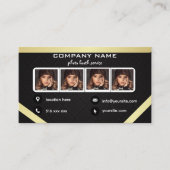 Zwart fotocabine visitekaartje (Voorkant)