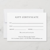 Zwart fotocollage Fotografie Gift Certificate (Achterkant)