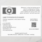 Zwart Fotocollage Logo Professionele Fotograaf Flyer (Achterkant)