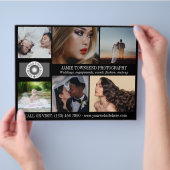 Zwart Fotocollage Logo Professionele Fotograaf Flyer (Hand)