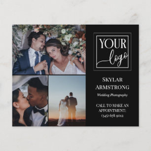 Zwart Fotocollage Logo Professionele Fotograaf Flyer
