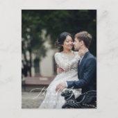 Zwart fotosjabloon fijn maken Bedankt Briefkaart (Voorkant)