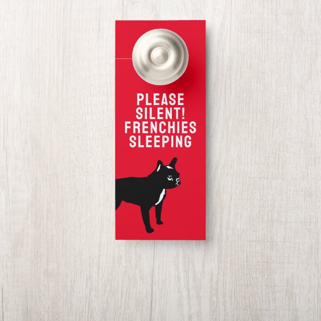 Zwart Frans Bulldog / enkele zijdeafdruklep Hang (Op knop)