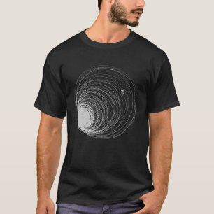 Zwart Gat Astronaut Verloren Ruimte Illustratie Un T-shirt