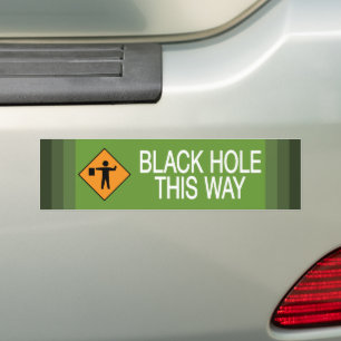 Zwart gat deze kant streepjes bumpersticker