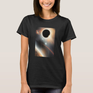 Zwart Gat In Buitenruimte Universum Sterrenstelsel T-shirt