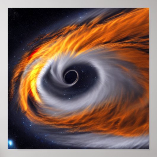 Zwart gat in de ruimte poster (Voorkant)